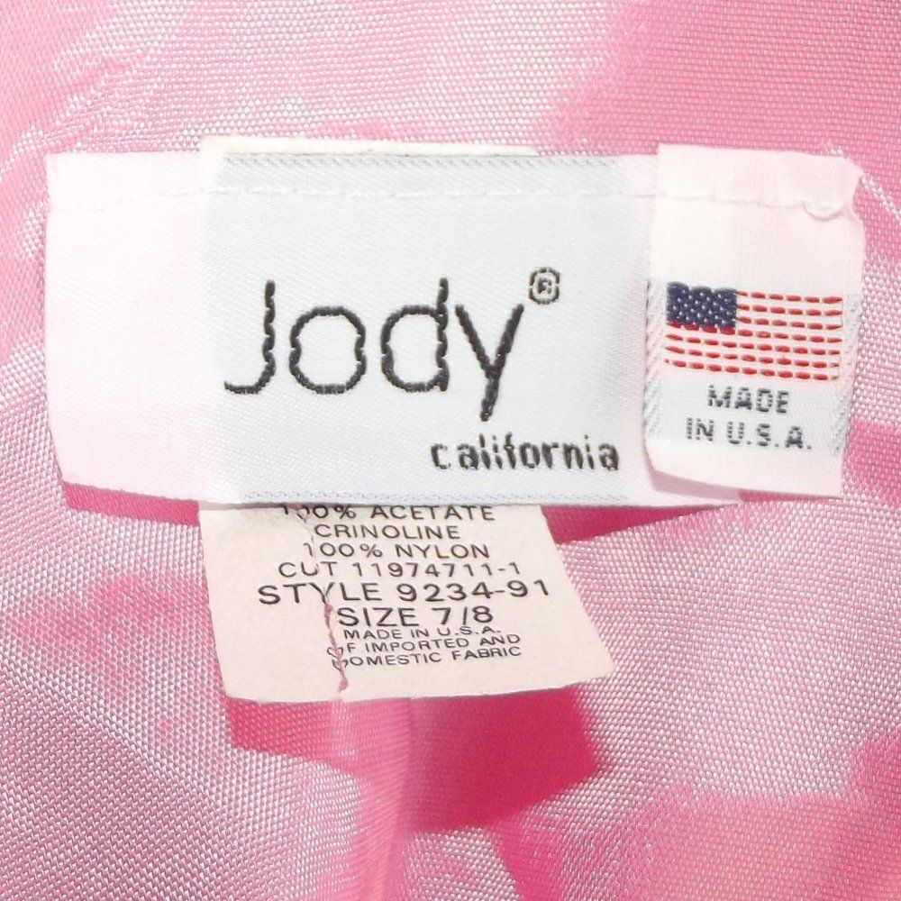 new JODY of CALIFORNIA Prom Dress, XS, Bold Pink, Polka Dots, Maxi, Cap sleeve - Picture 9 of 10